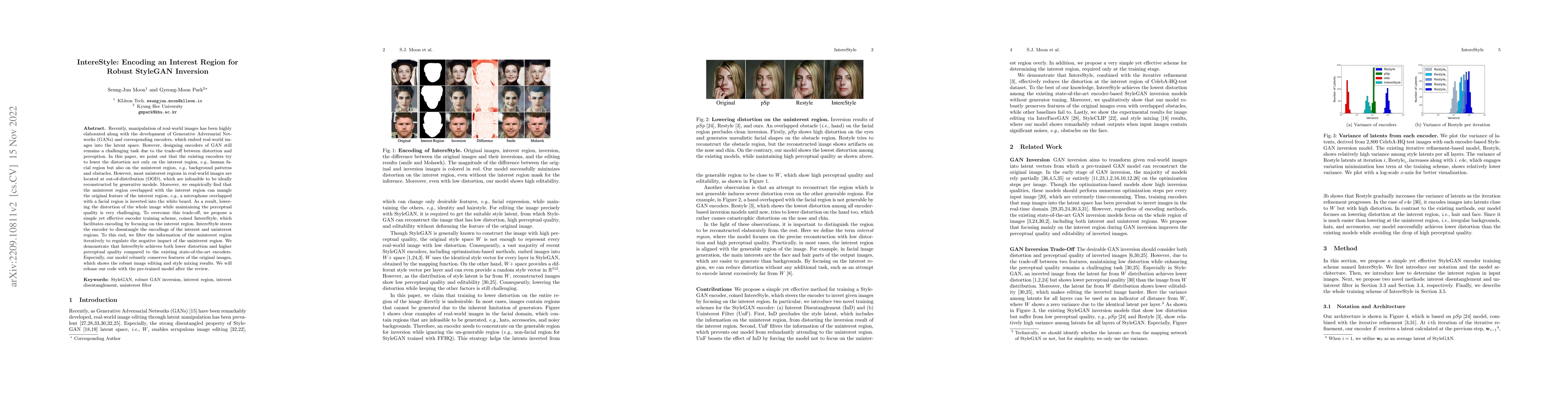 Thumbnail for IntereStyle: Encoding an Interest Region for Robust StyleGAN Inversion