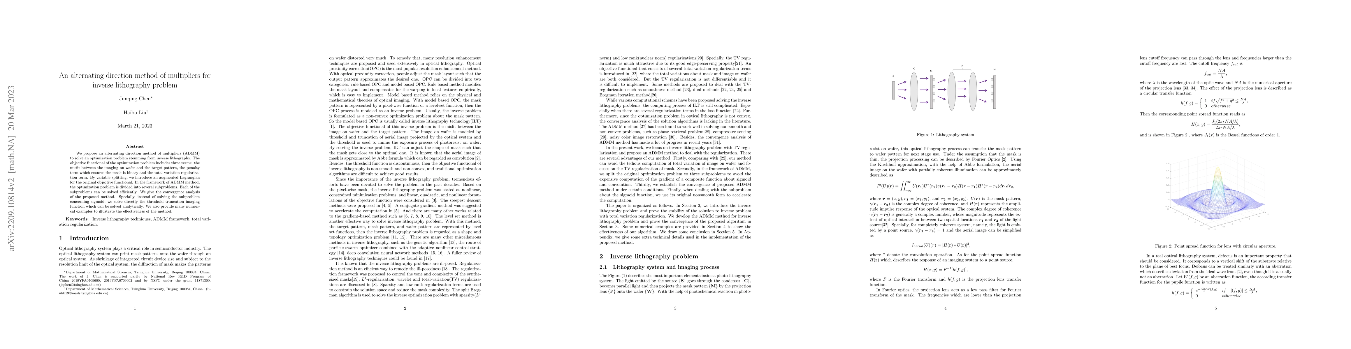 Thumbnail for An alternating direction method of multipliers for inverse lithography
  problem