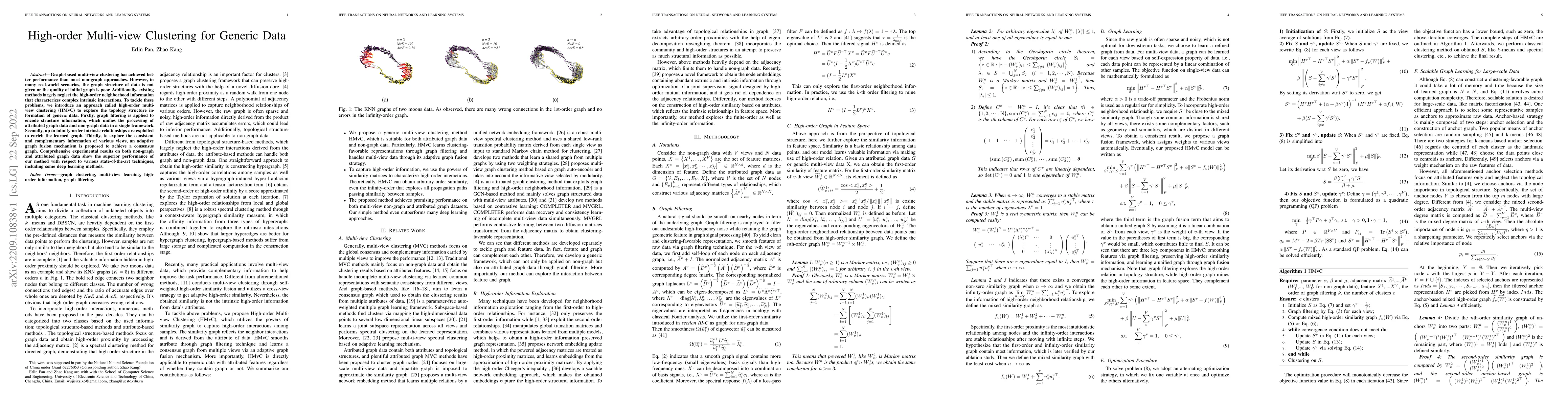 Thumbnail for High-order Multi-view Clustering for Generic Data