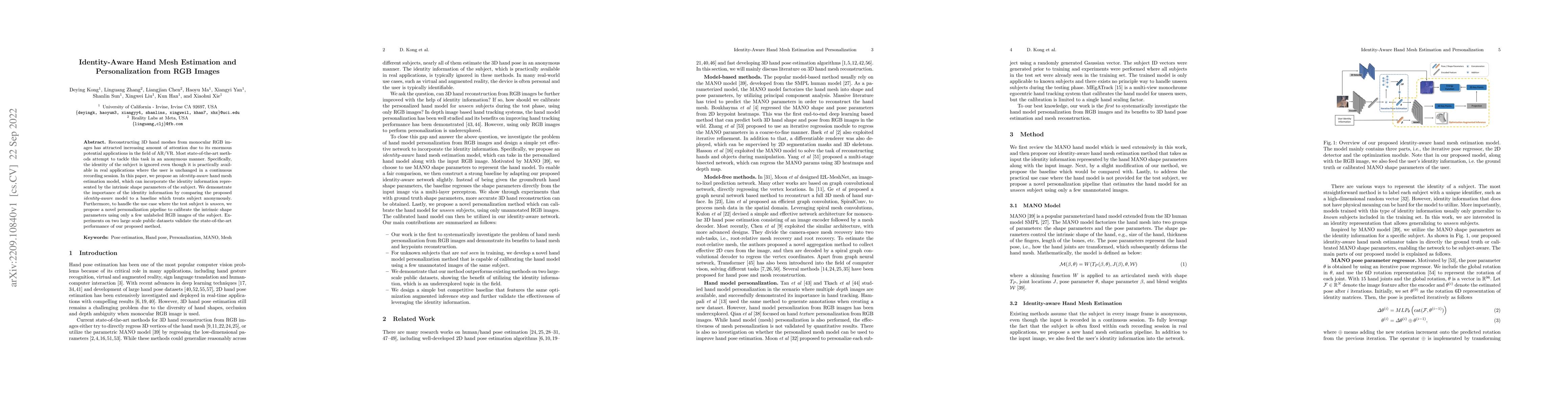 Thumbnail for Identity-Aware Hand Mesh Estimation and Personalization from RGB Images