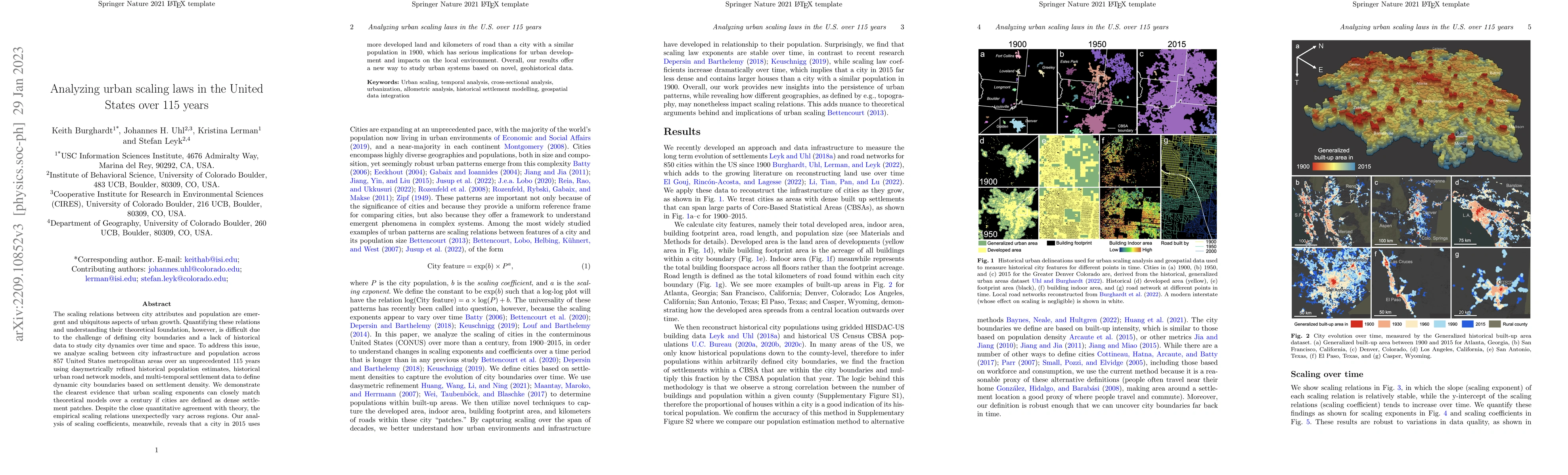 Thumbnail for Analyzing urban scaling laws in the United States over 115 years