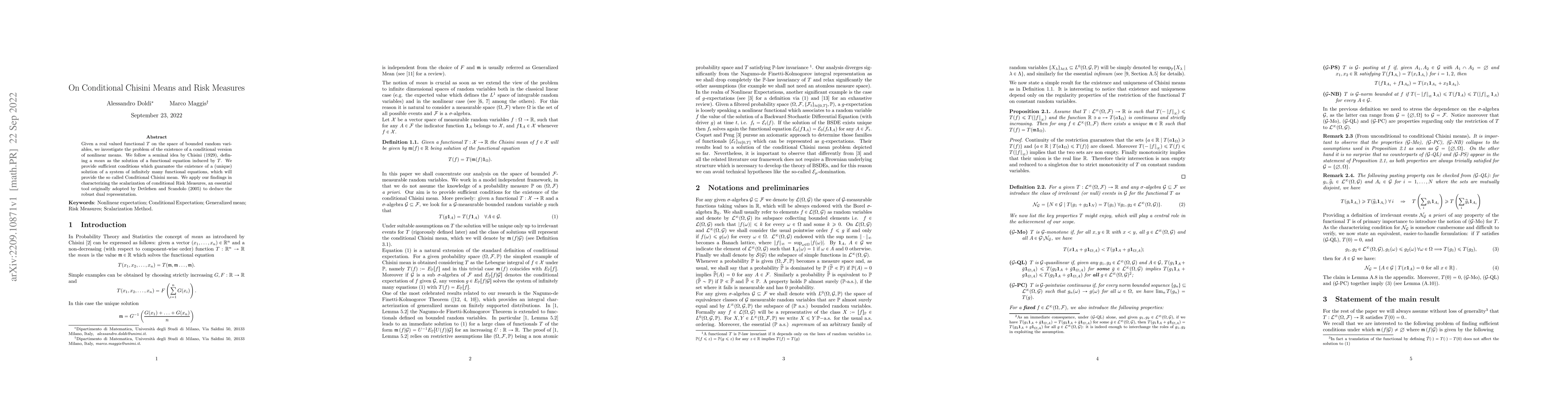 Thumbnail for On Conditional Chisini Means and Risk Measures