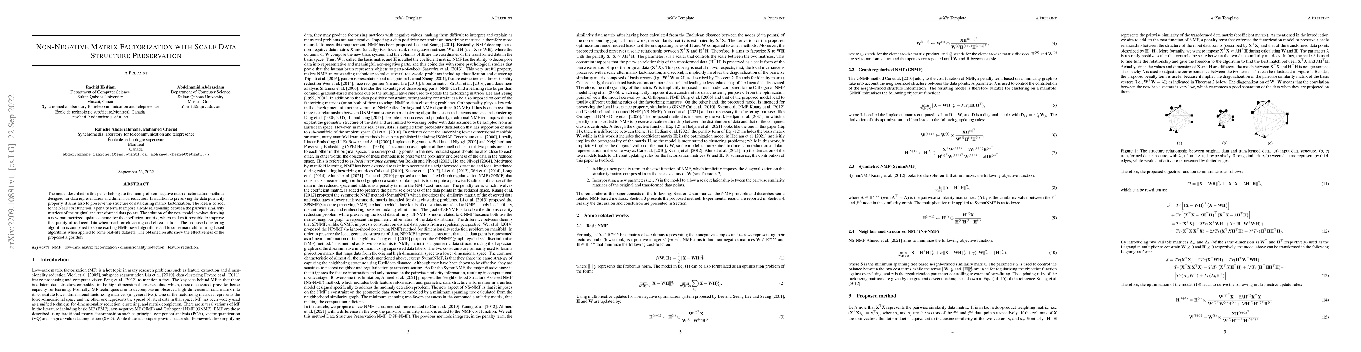 Thumbnail for Non-Negative Matrix Factorization with Scale Data Structure Preservation