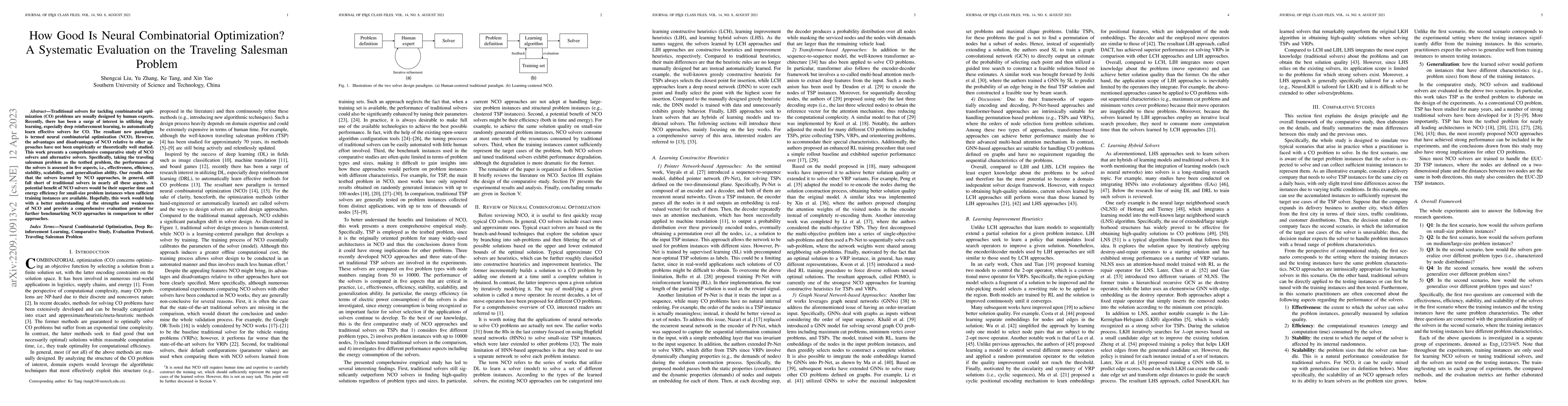 Thumbnail for How Good Is Neural Combinatorial Optimization? A Systematic Evaluation
  on the Traveling Salesman Problem