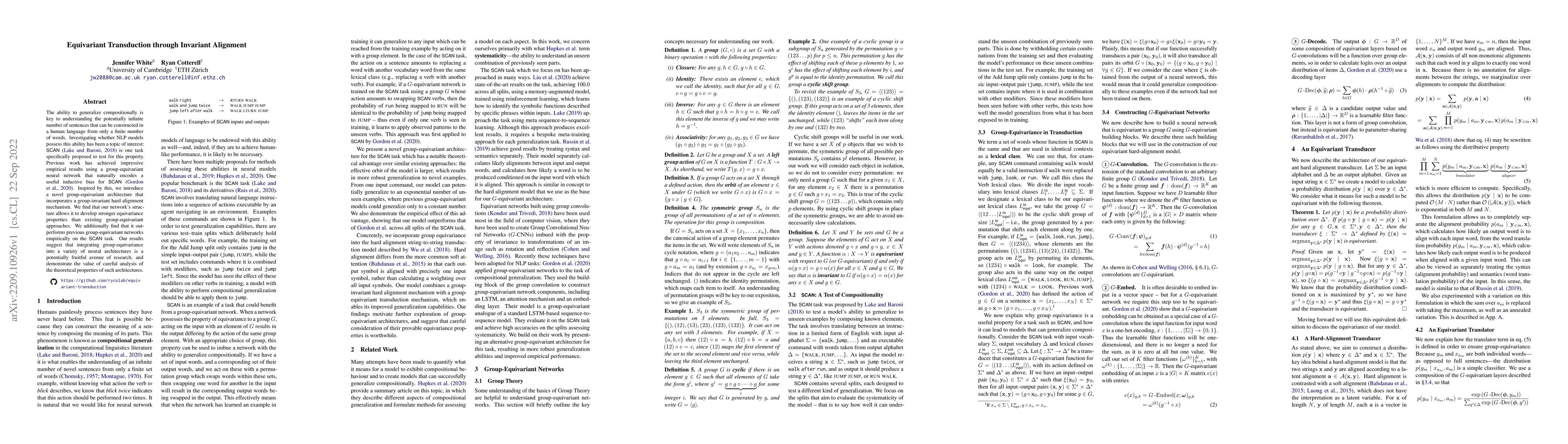 Thumbnail for Equivariant Transduction through Invariant Alignment