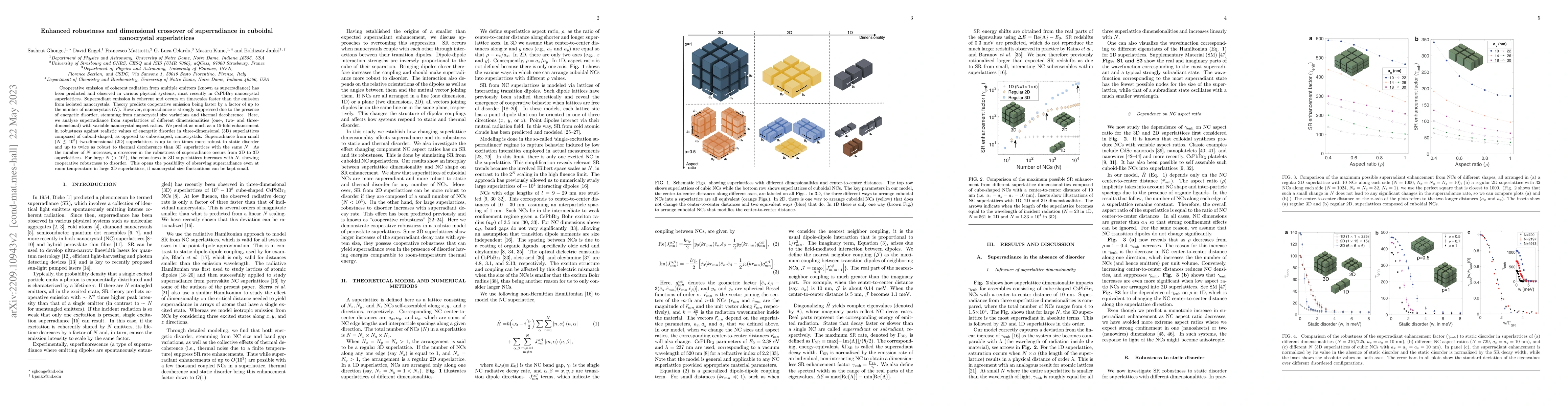 Thumbnail for Enhanced robustness and dimensional crossover of superradiance in
  cuboidal nanocrystal superlattices