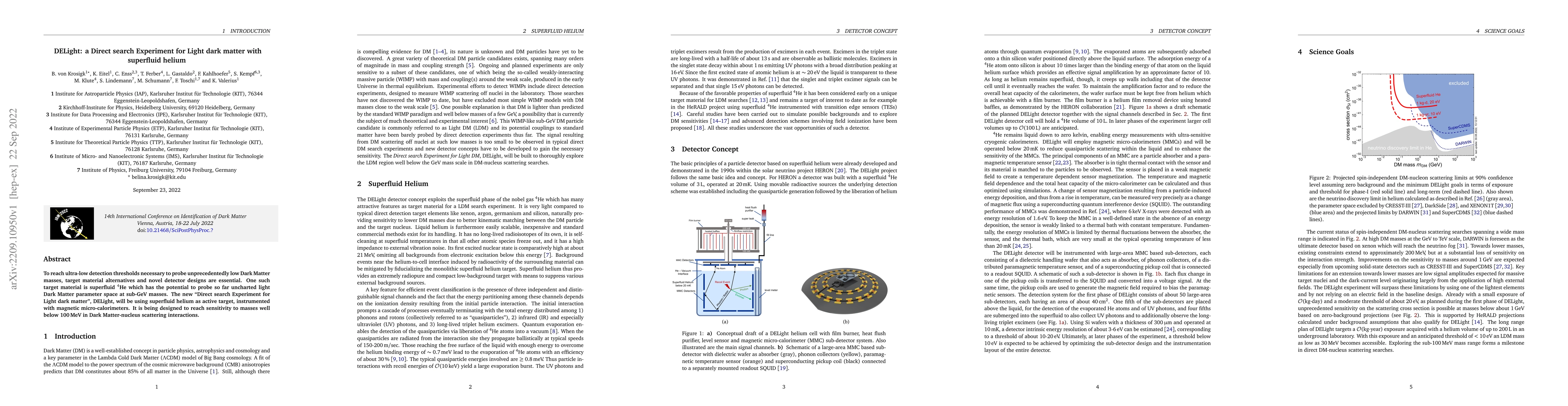 Thumbnail for DELight: a Direct search Experiment for Light dark matter with
  superfluid helium