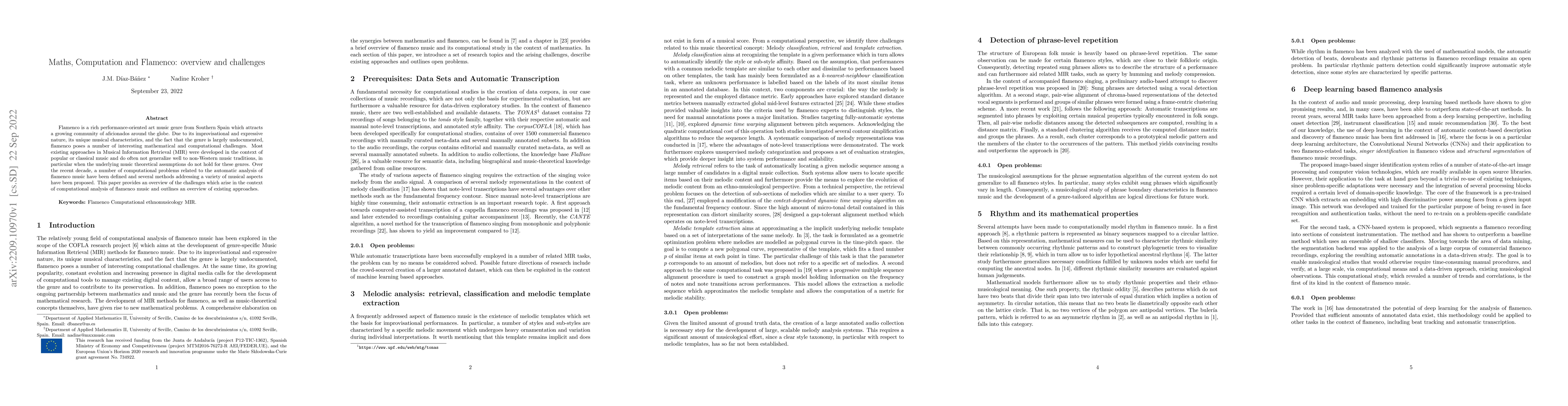 Thumbnail for Maths, Computation and Flamenco: overview and challenges