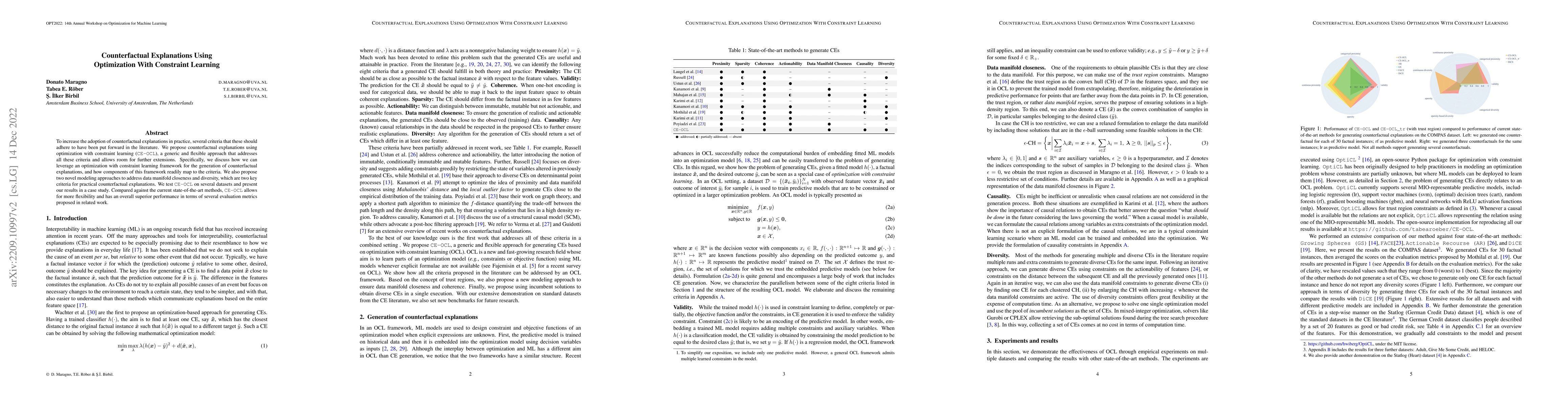 Thumbnail for Counterfactual Explanations Using Optimization With Constraint Learning