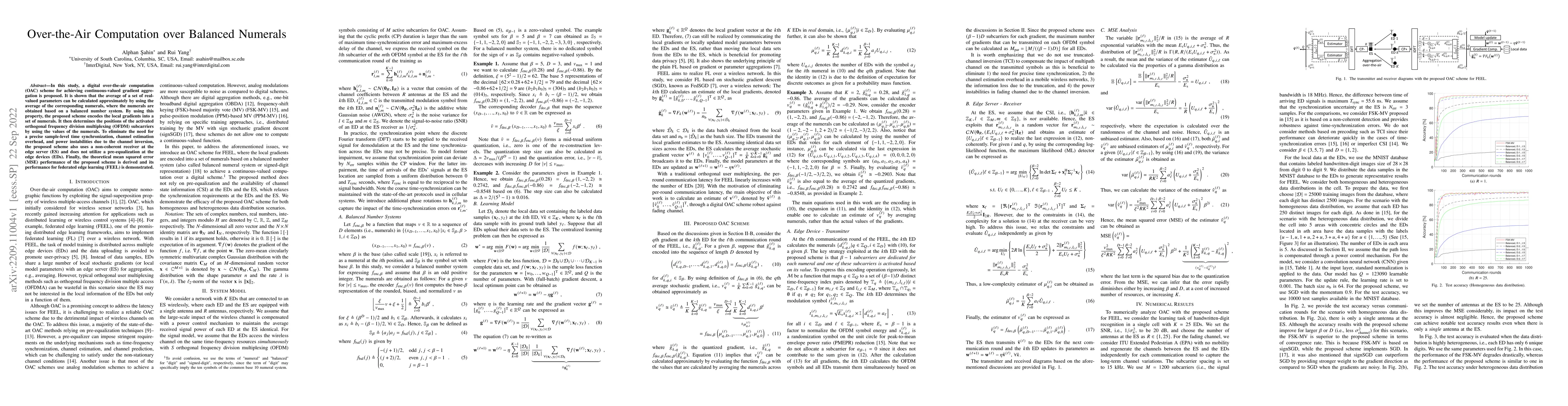Thumbnail for Over-the-Air Computation over Balanced Numerals
