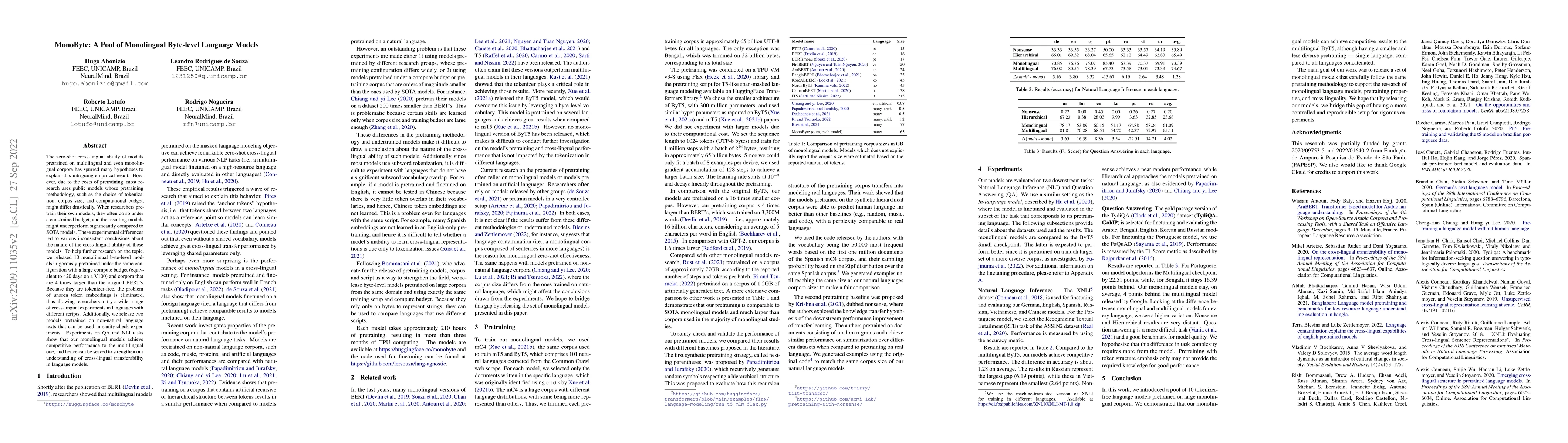 Thumbnail for MonoByte: A Pool of Monolingual Byte-level Language Models