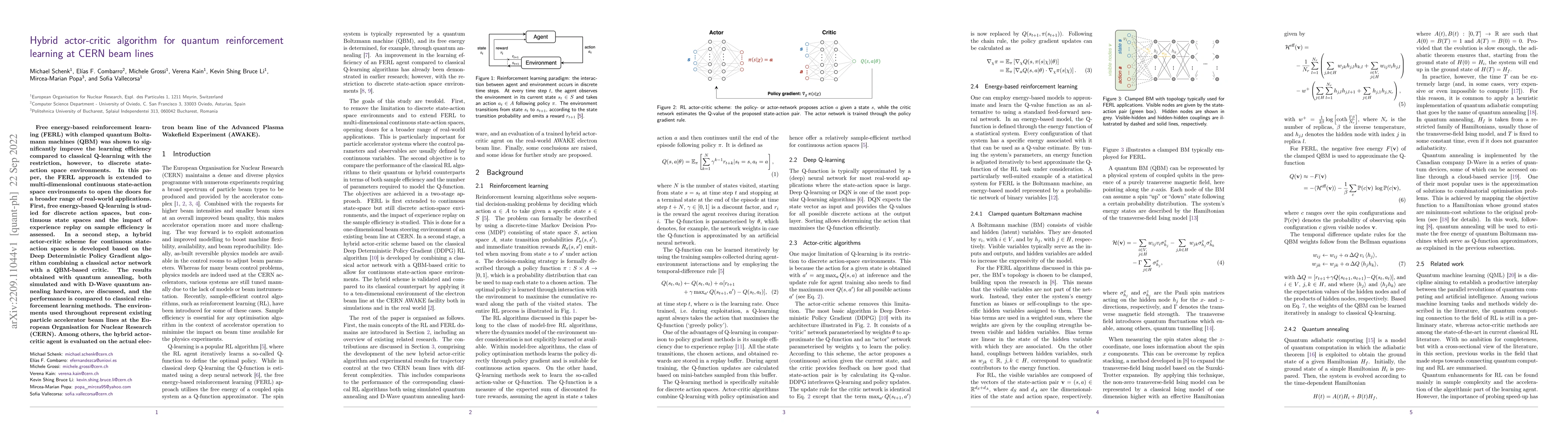 Thumbnail for Hybrid actor-critic algorithm for quantum reinforcement learning at CERN
  beam lines