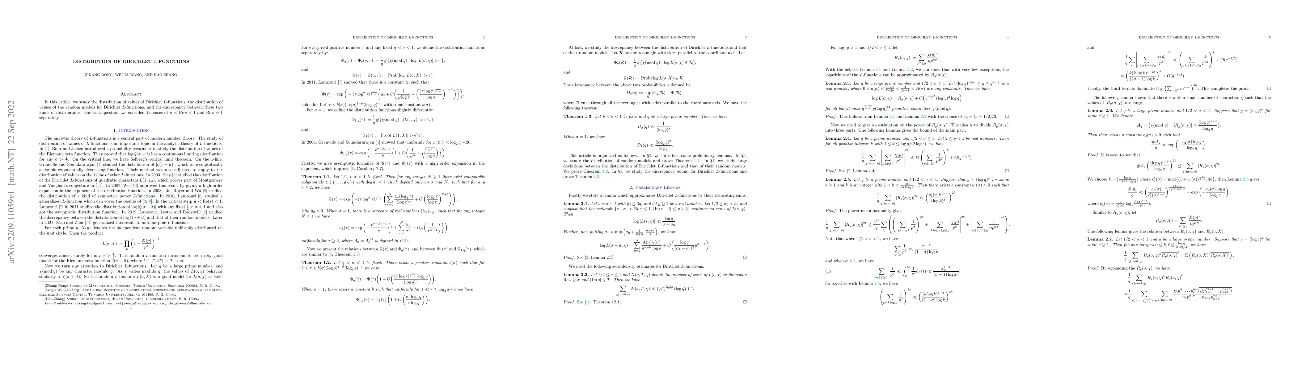 Thumbnail for Distribution of Dirichlet $L$-functions