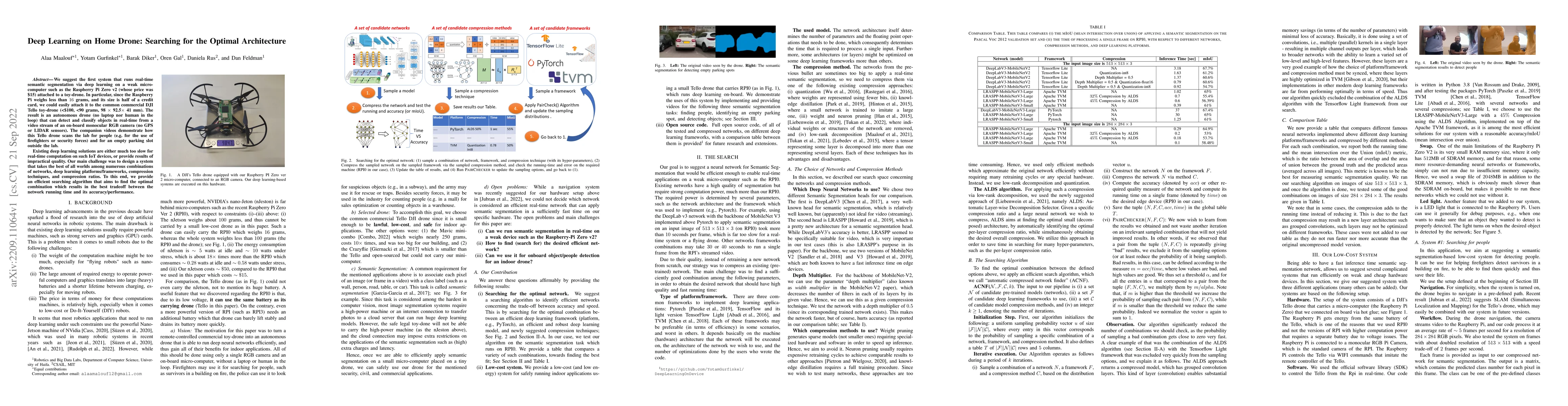 Thumbnail for Deep Learning on Home Drone: Searching for the Optimal Architecture