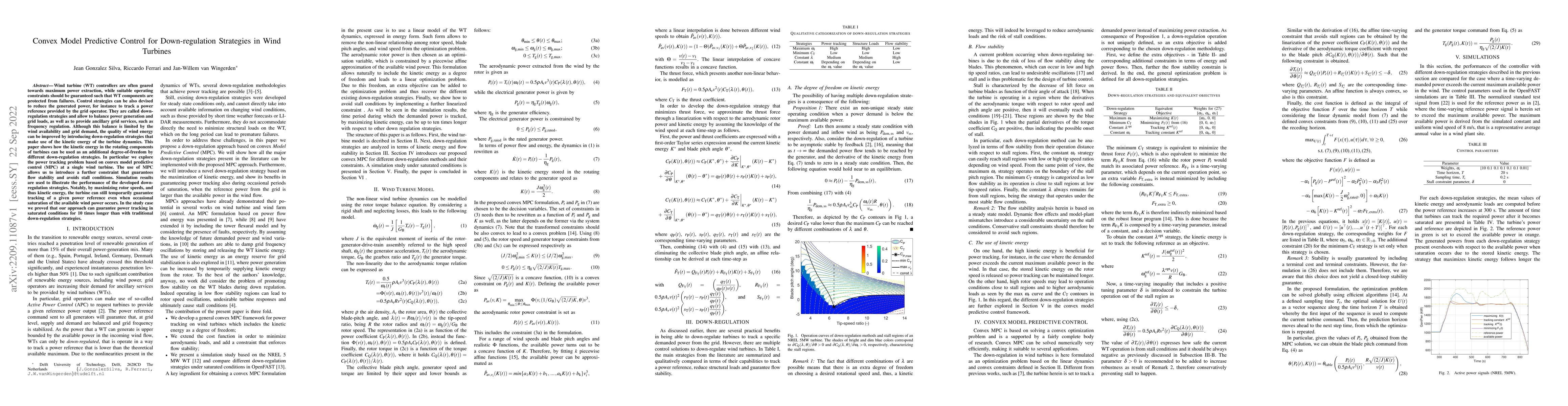 Thumbnail for Convex Model Predictive Control for Down-regulation Strategies in Wind
  Turbines