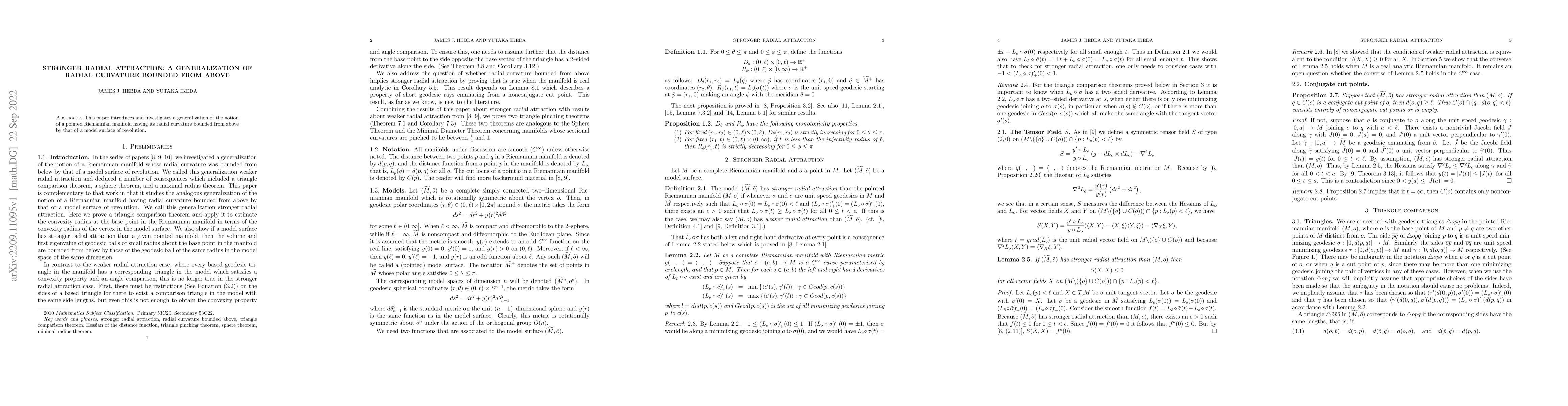 Thumbnail for Stronger Radial Attraction: A Generalization of Radial Curvature bounded
  from above
