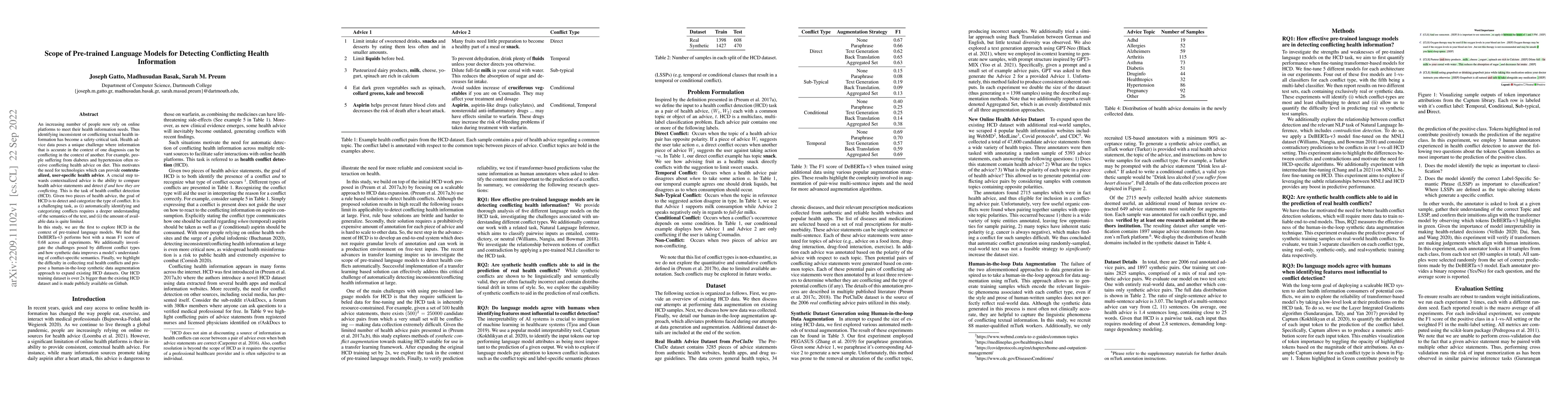Thumbnail for Scope of Pre-trained Language Models for Detecting Conflicting Health
  Information