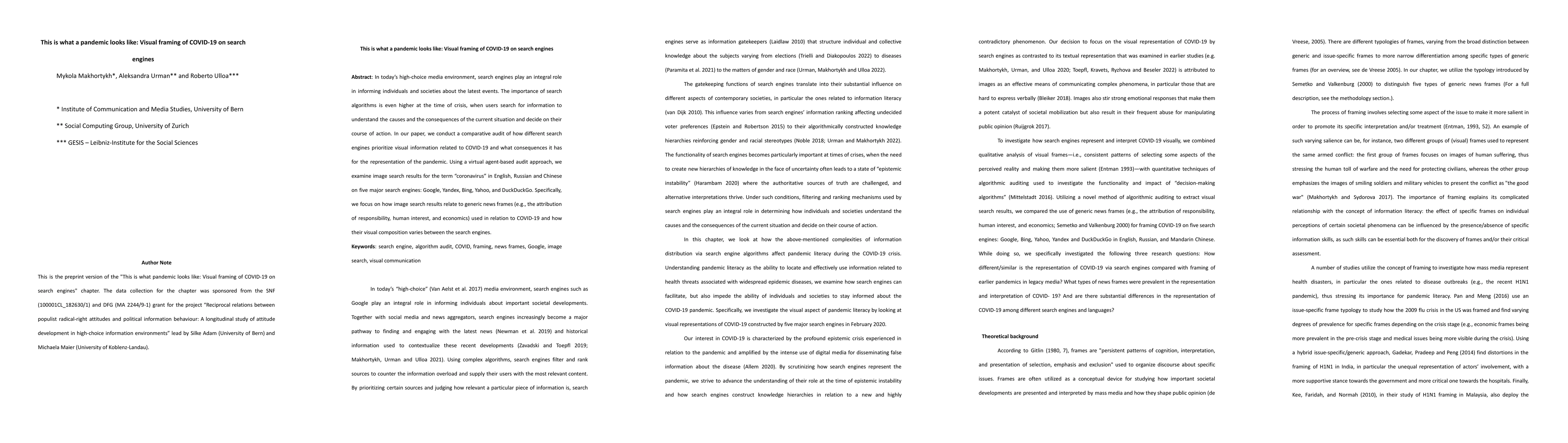 Thumbnail for This is what a pandemic looks like: Visual framing of COVID-19 on search
  engines