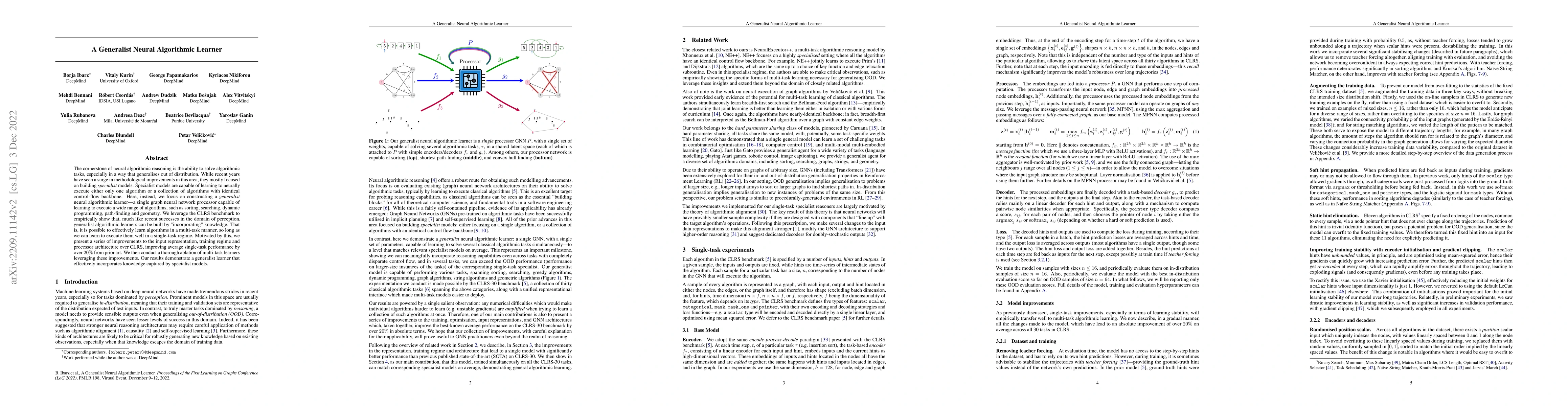 Thumbnail for A Generalist Neural Algorithmic Learner