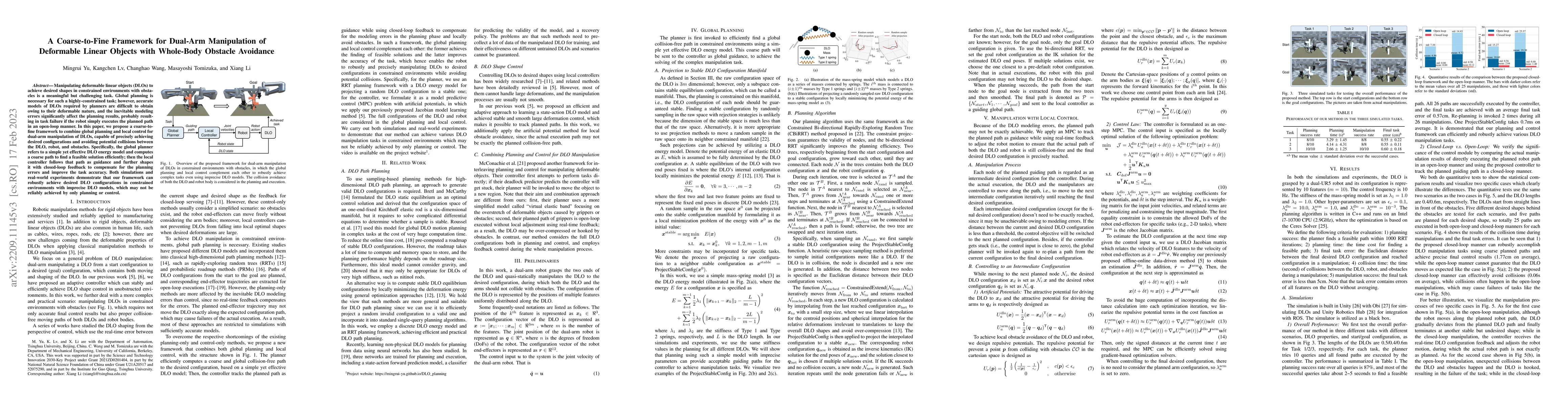 Thumbnail for A Coarse-to-Fine Framework for Dual-Arm Manipulation of Deformable
  Linear Objects with Whole-Body Obstacle Avoidance