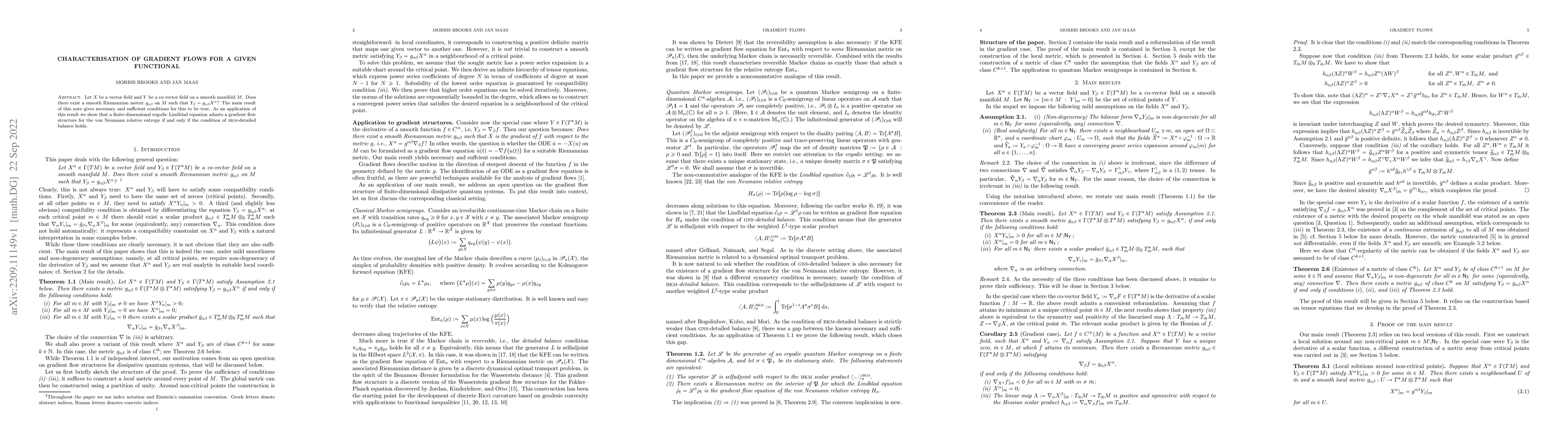 Thumbnail for Characterisation of gradient flows for a given functional