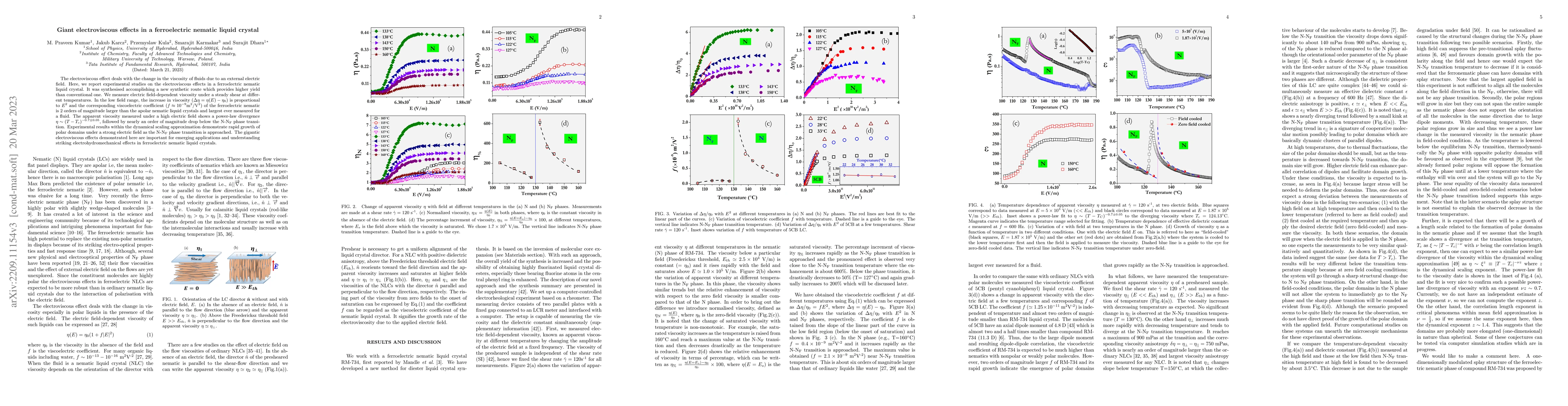 Thumbnail for Giant electroviscous effects in a ferroelectric nematic liquid crystal