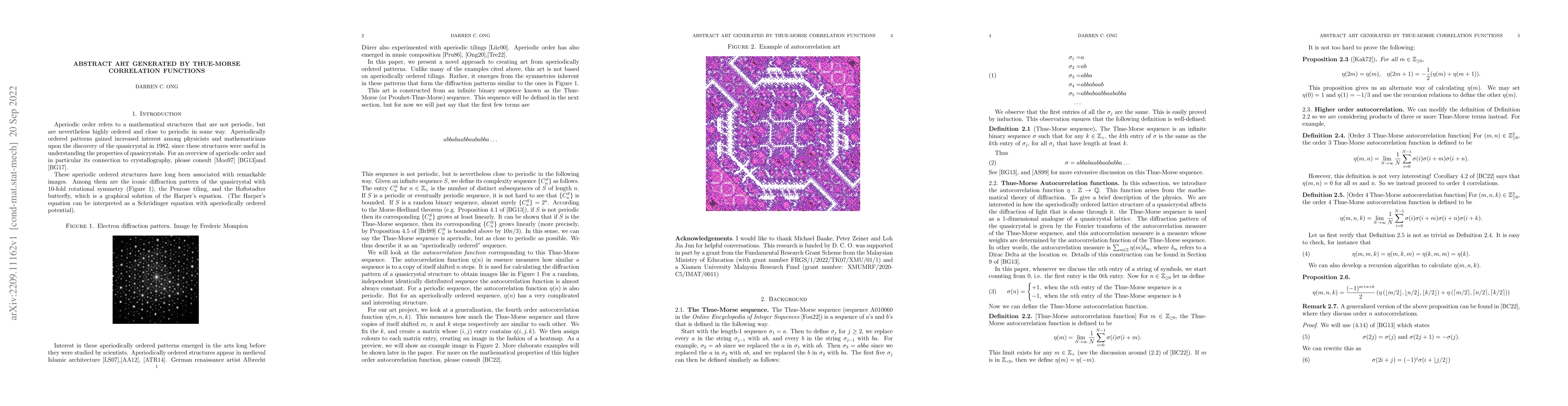 Thumbnail for Abstract art generated by Thue-Morse correlation functions
