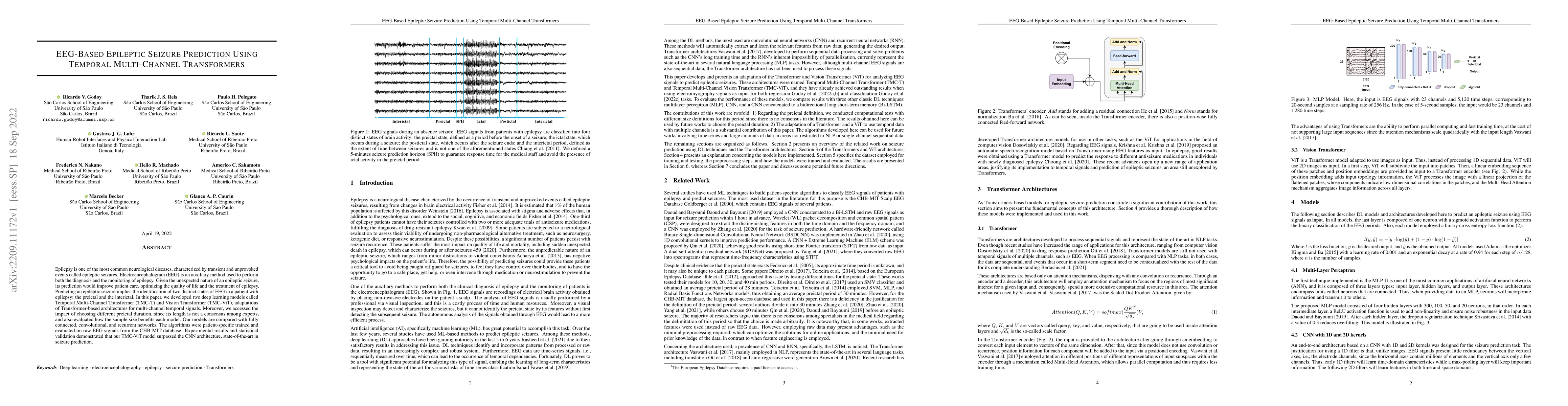 Thumbnail for EEG-Based Epileptic Seizure Prediction Using Temporal Multi-Channel
  Transformers