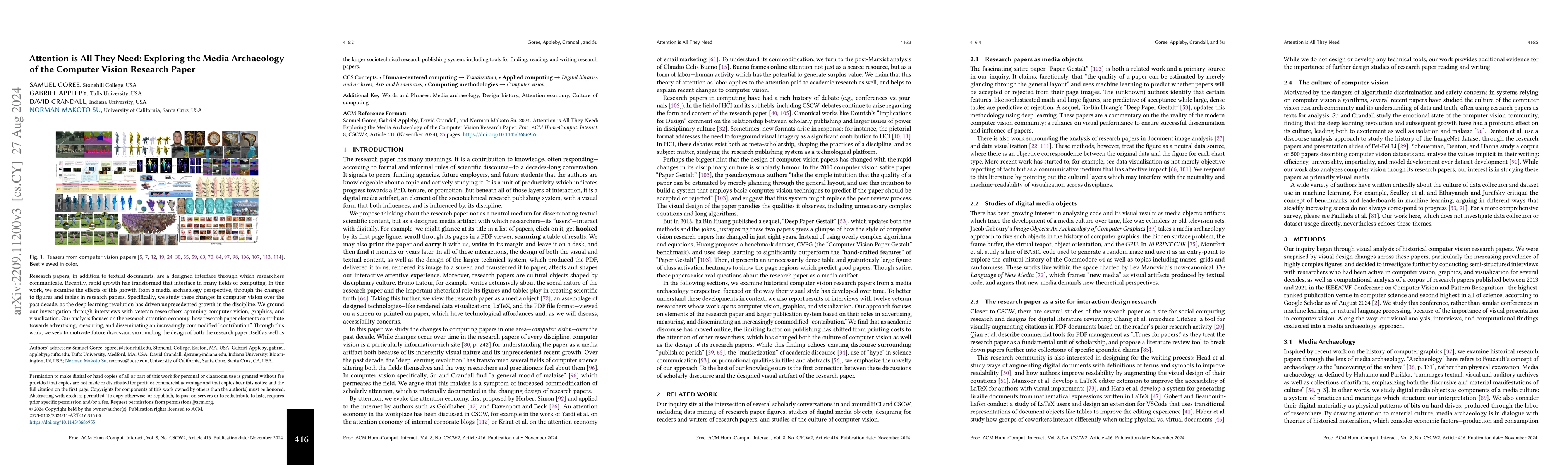 Thumbnail for Attention is All They Need: Exploring the Media Archaeology of the
  Computer Vision Research Paper