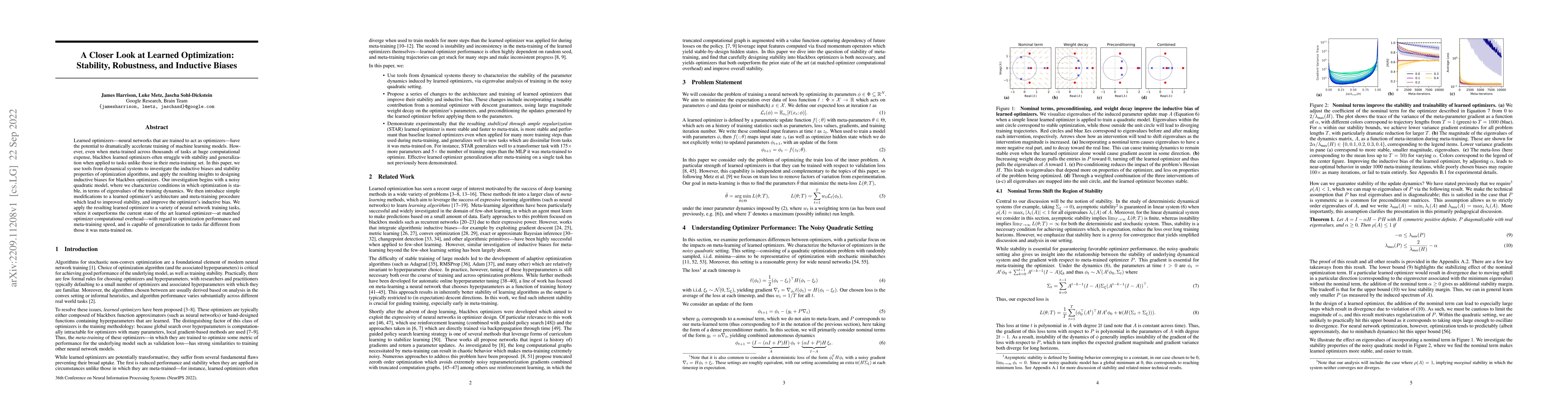 Thumbnail for A Closer Look at Learned Optimization: Stability, Robustness, and
  Inductive Biases