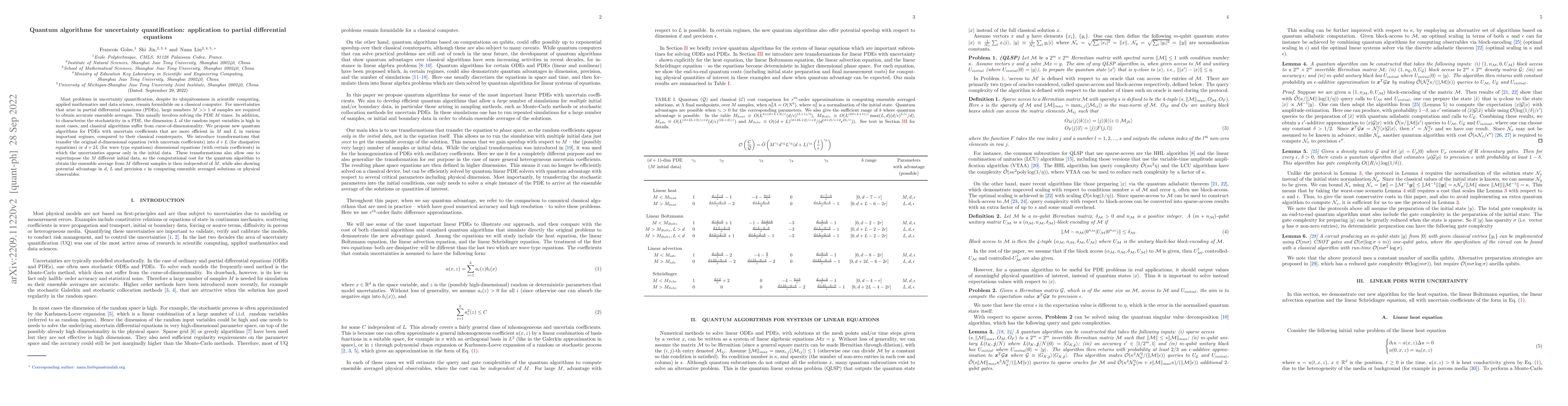 Thumbnail for Quantum algorithms for uncertainty quantification: application to
  partial differential equations