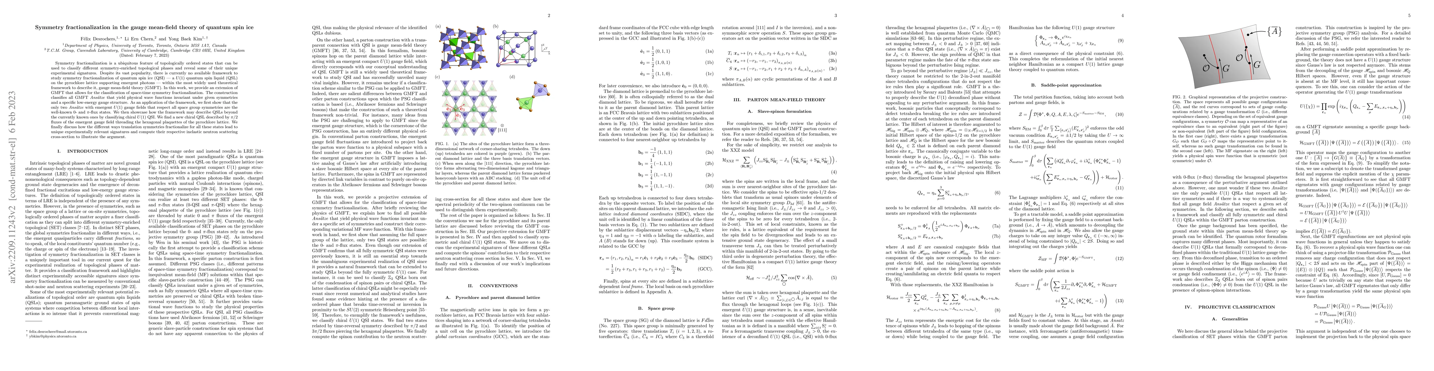 Thumbnail for Symmetry fractionalization in the gauge mean-field theory of quantum
  spin ice