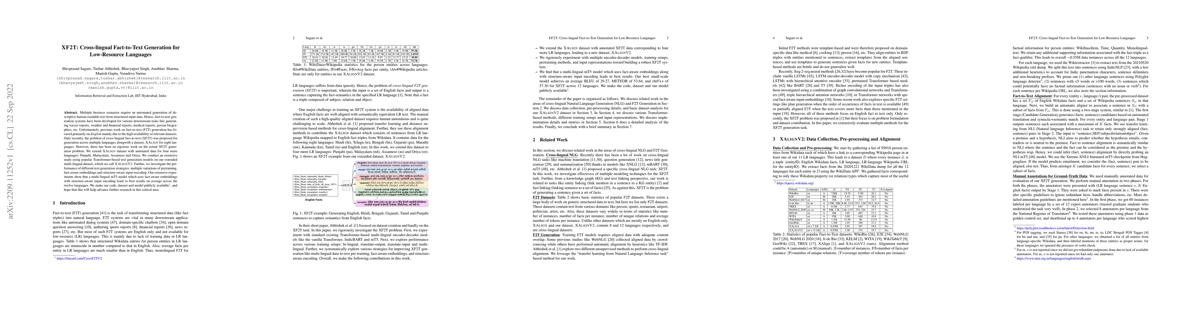 Thumbnail for XF2T: Cross-lingual Fact-to-Text Generation for Low-Resource Languages