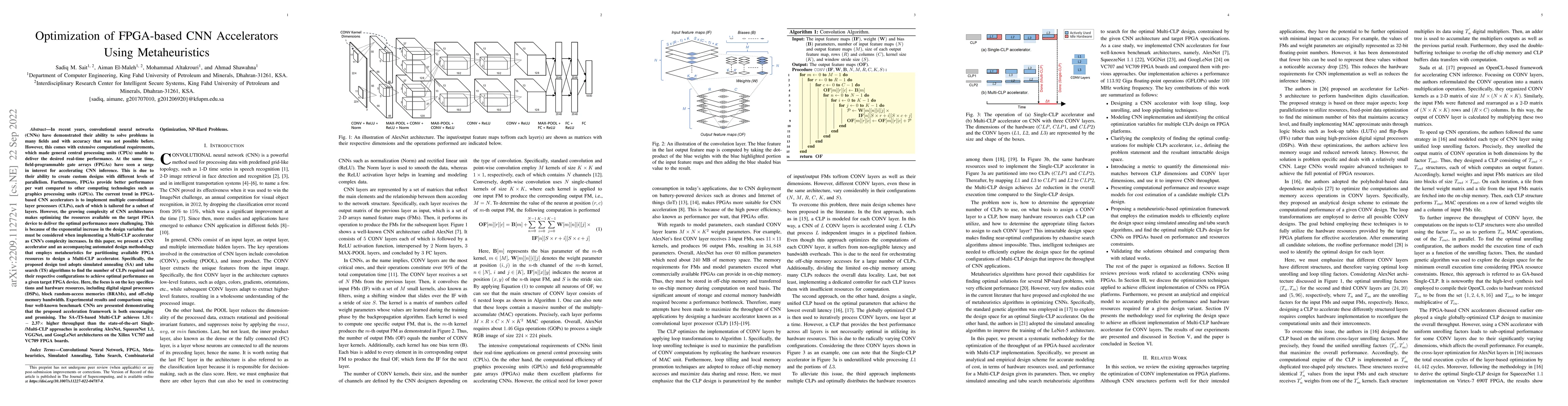 Thumbnail for Optimization of FPGA-based CNN Accelerators Using Metaheuristics