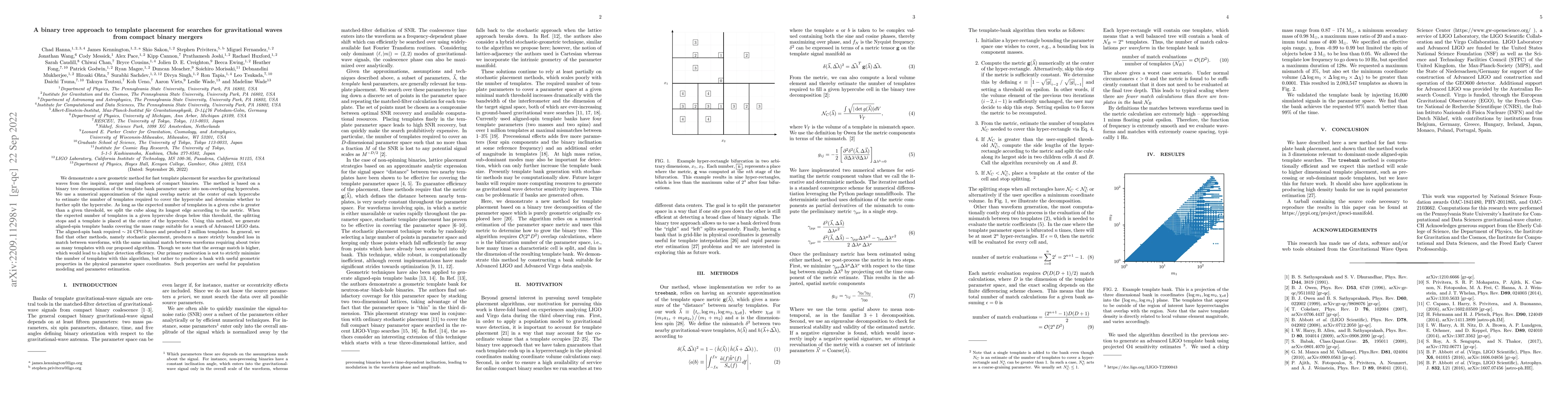 Thumbnail for A binary tree approach to template placement for searches for
  gravitational waves from compact binary mergers