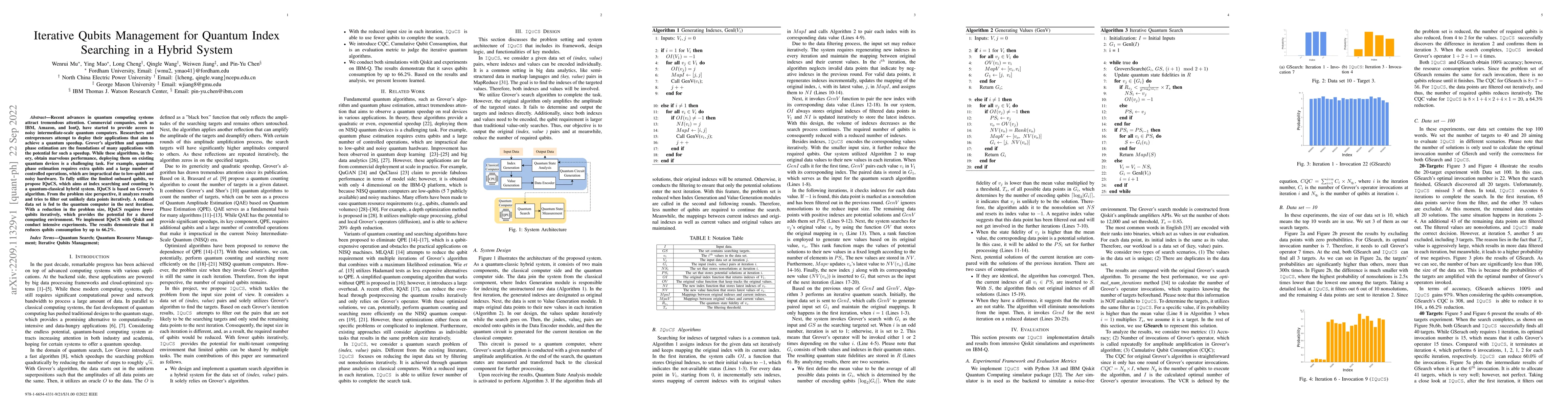 Thumbnail for Iterative Qubits Management for Quantum Index Searching in a Hybrid
  System