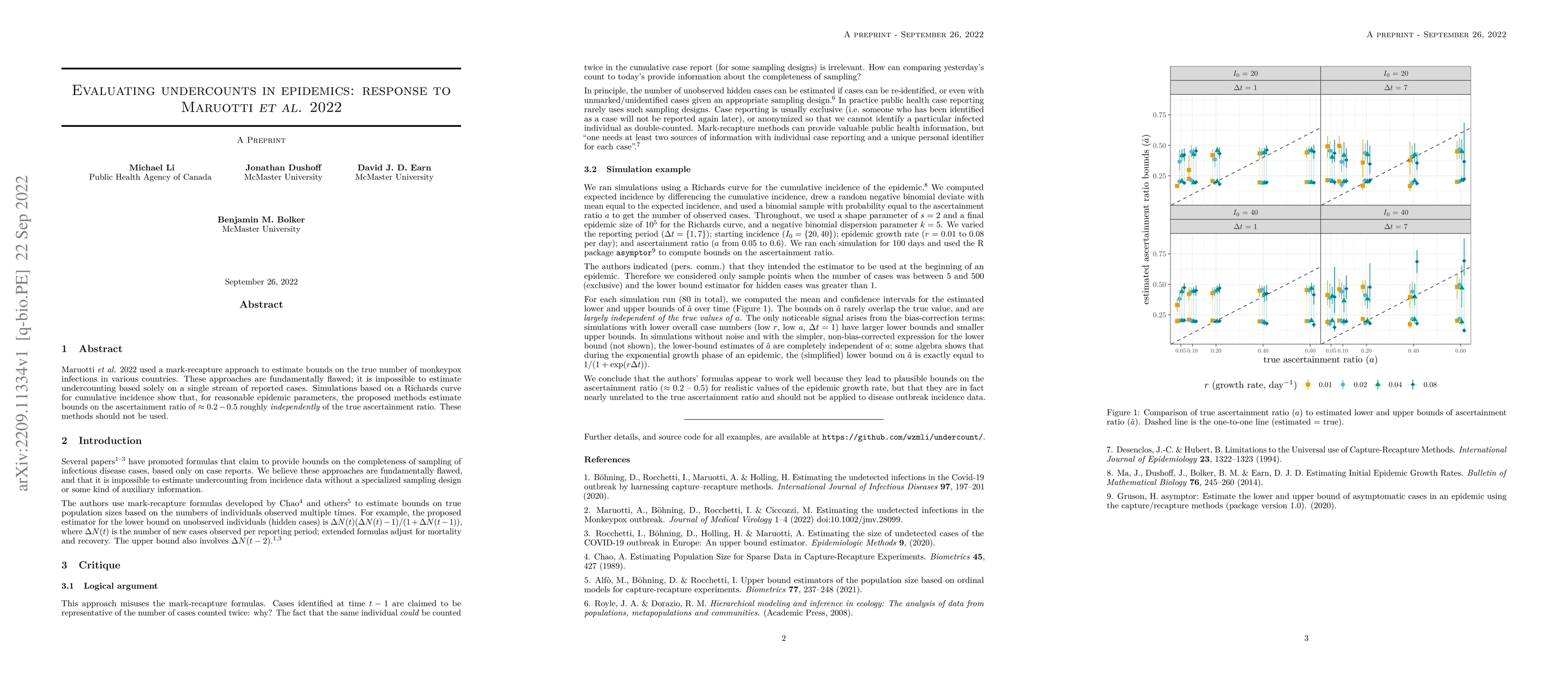 Thumbnail for Evaluating undercounts in epidemics: response to Maruotti et al. 2022