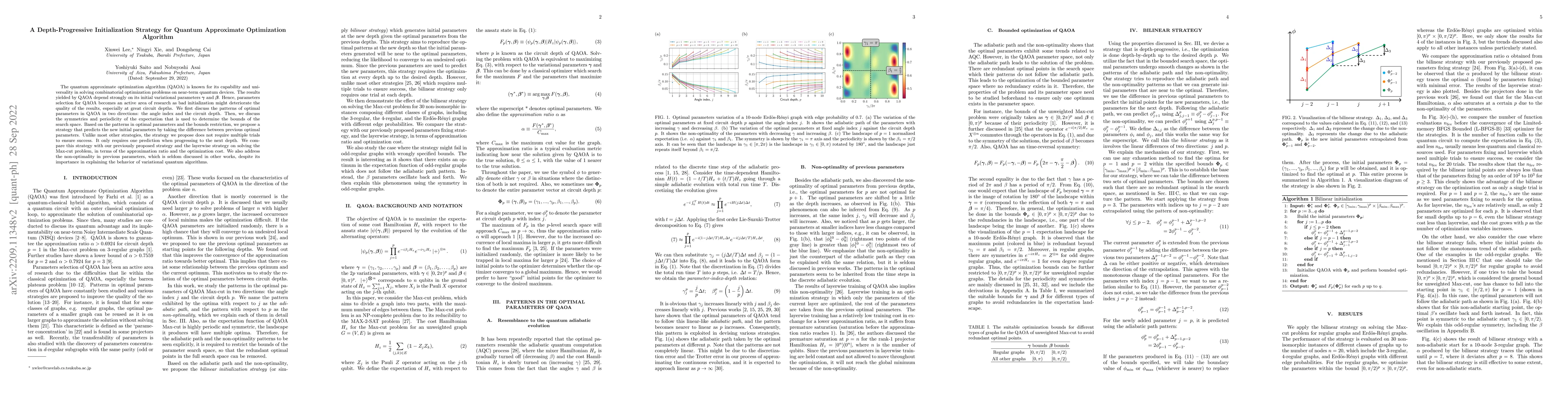 Thumbnail for A Depth-Progressive Initialization Strategy for Quantum Approximate
  Optimization Algorithm