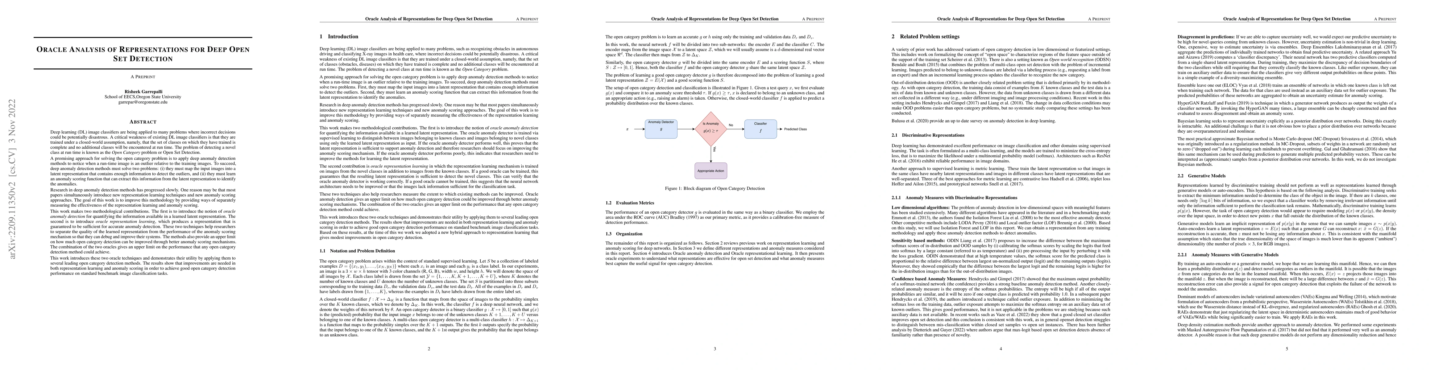 Thumbnail for Oracle Analysis of Representations for Deep Open Set Detection