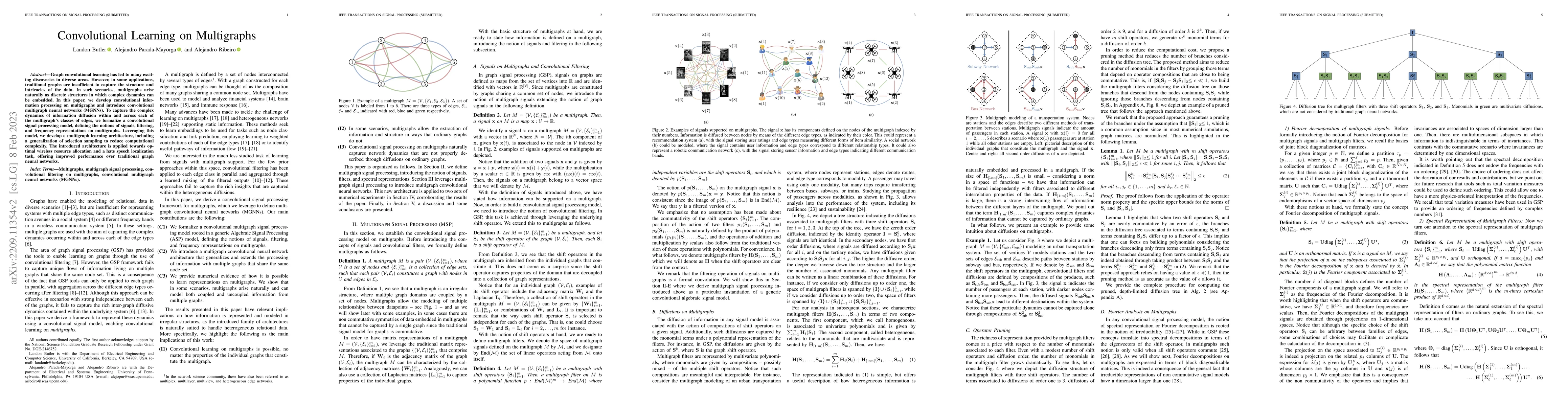 Thumbnail for Convolutional Learning on Multigraphs