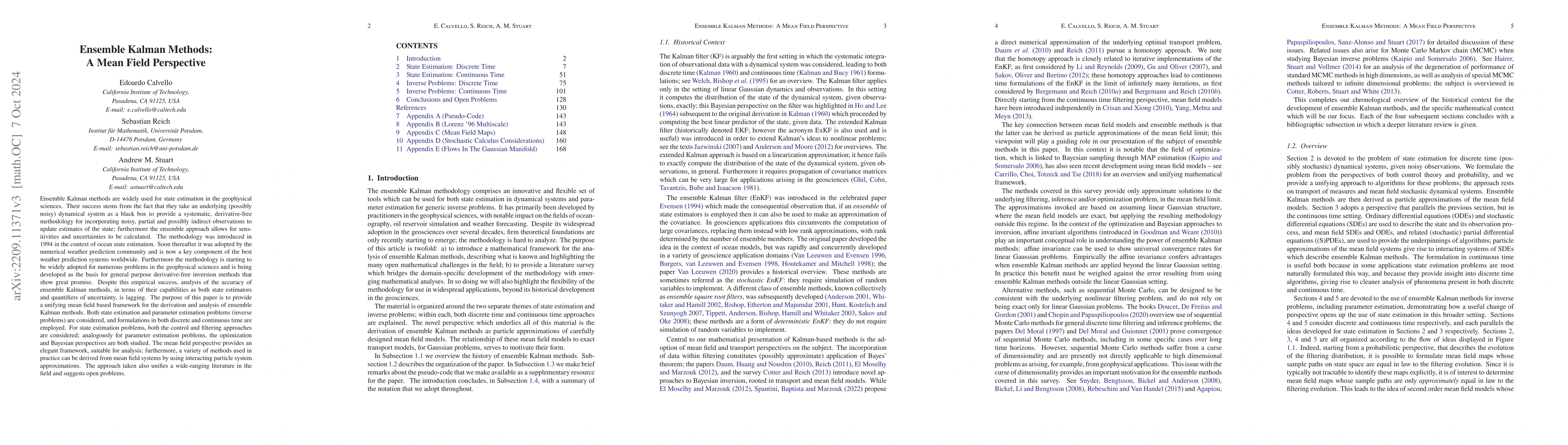 Thumbnail for Ensemble Kalman Methods: A Mean Field Perspective