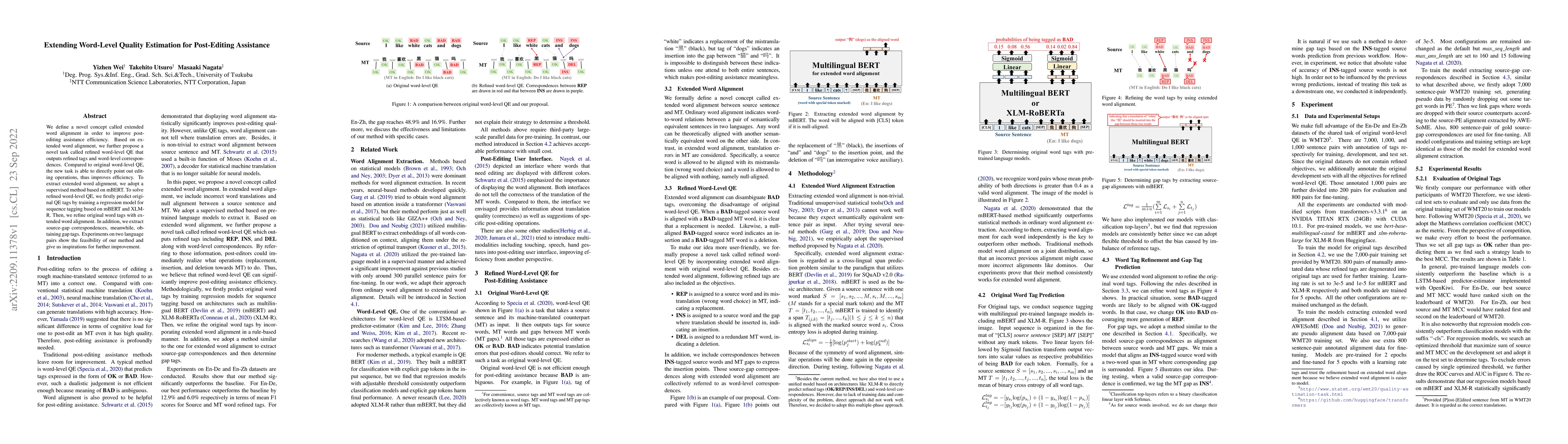 Thumbnail for Extending Word-Level Quality Estimation for Post-Editing Assistance