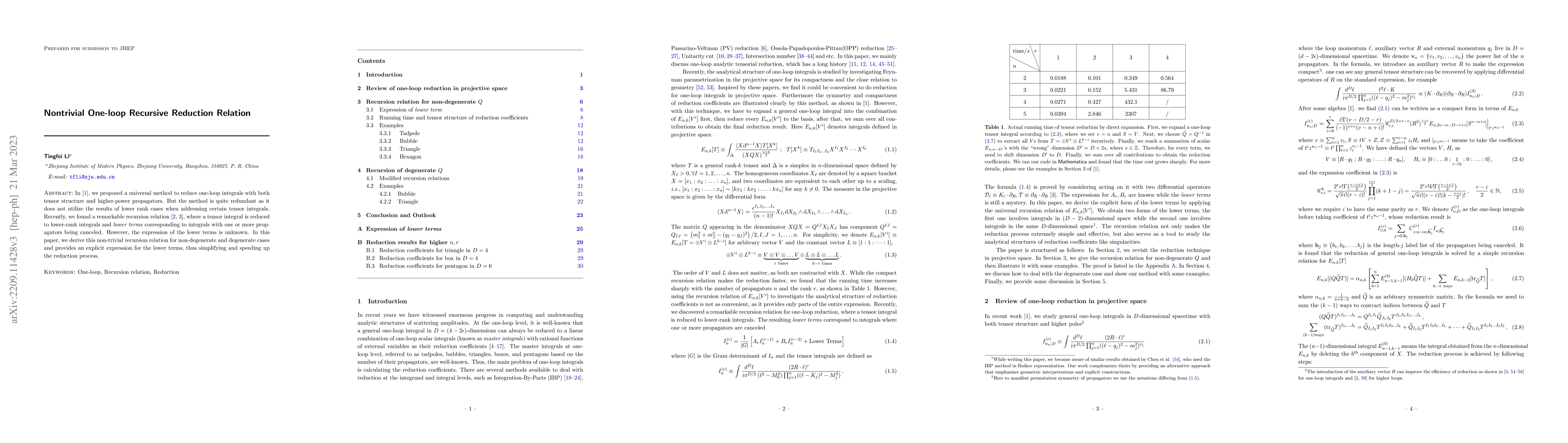 Thumbnail for Nontrivial One-loop Recursive Reduction Relation