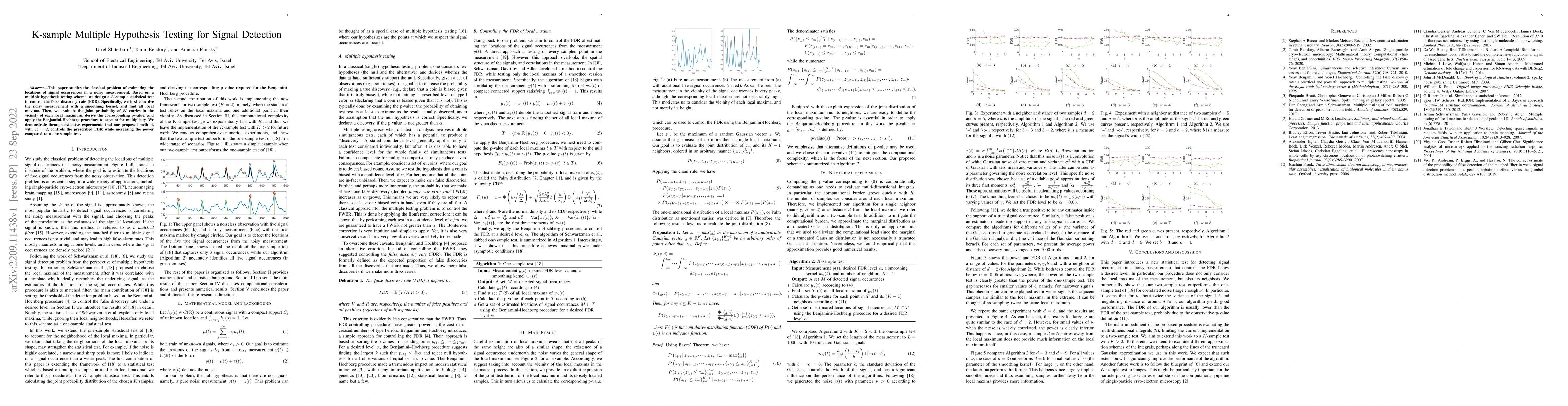 Thumbnail for K-sample Multiple Hypothesis Testing for Signal Detection
