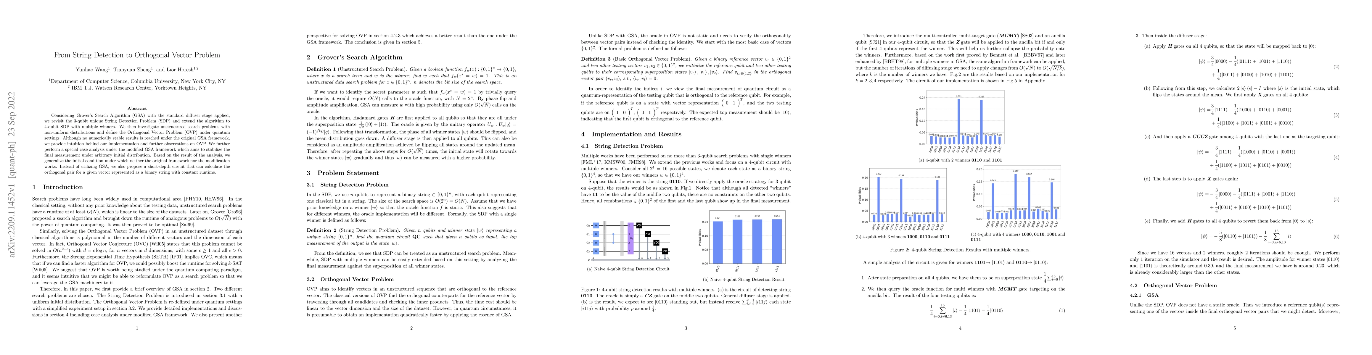 Thumbnail for From String Detection to Orthogonal Vector Problem