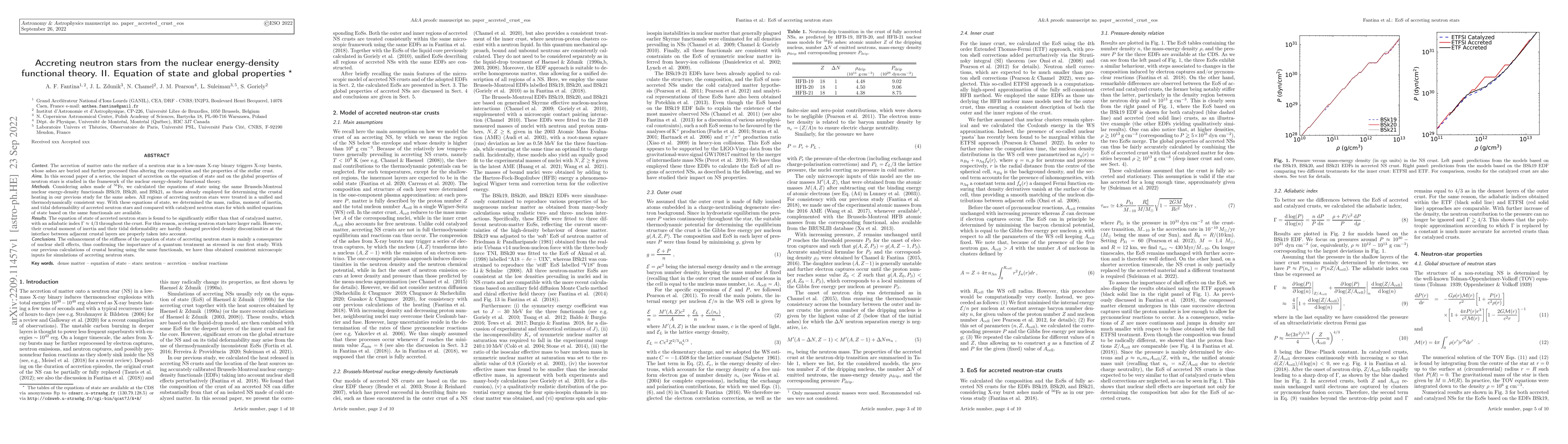 Thumbnail for Accreting neutron stars from the nuclear energy-density functional
  theory. II. Equation of state and global properties