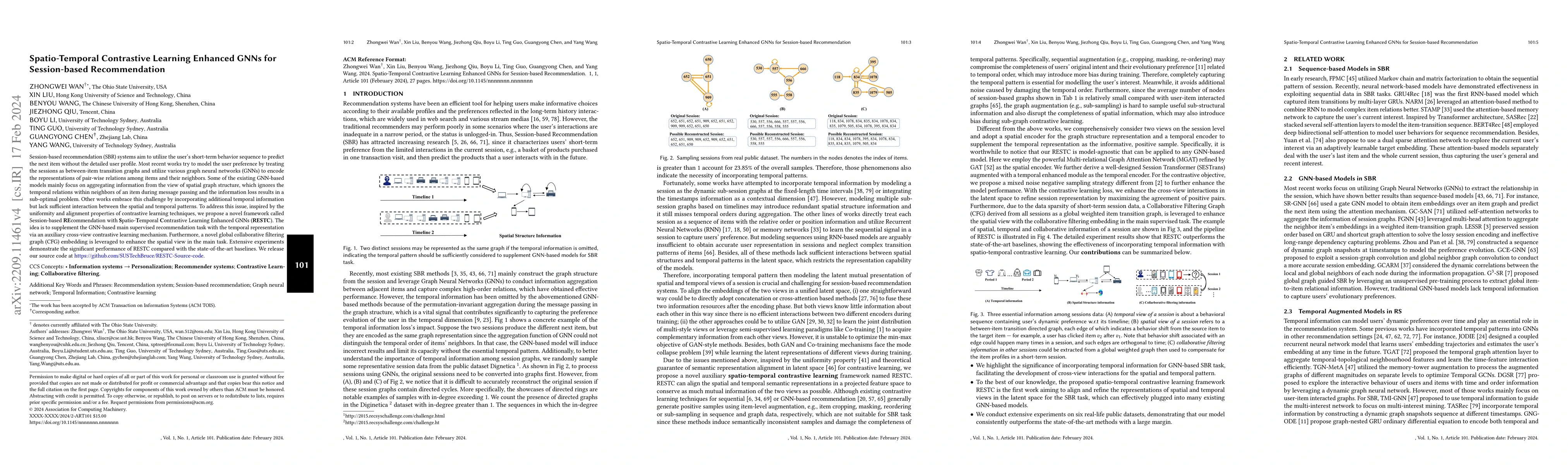 Thumbnail for Spatio-Temporal Contrastive Learning Enhanced GNNs for Session-based
  Recommendation
