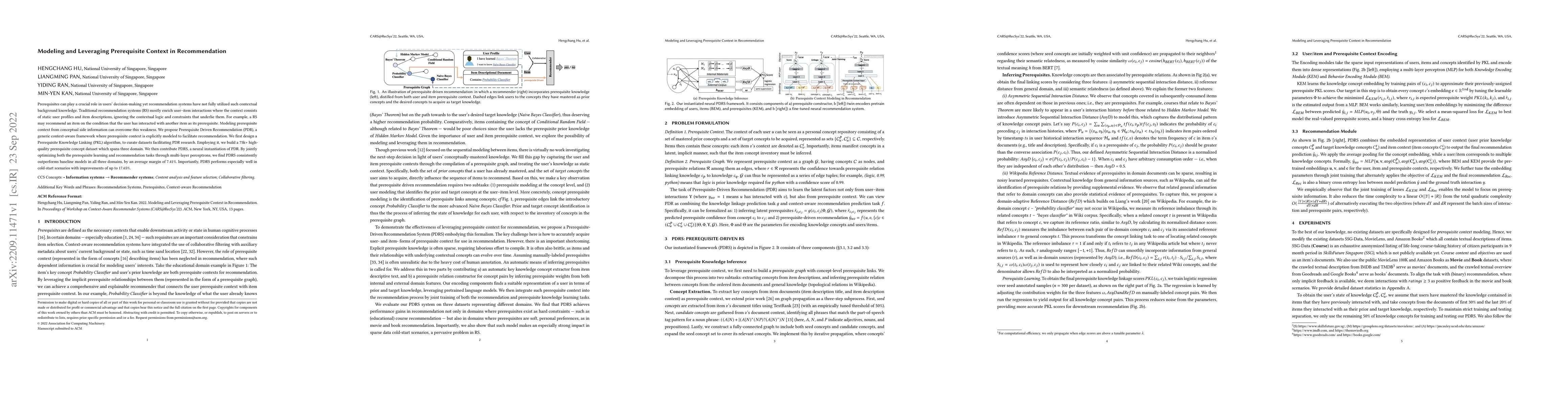 Thumbnail for Modeling and Leveraging Prerequisite Context in Recommendation