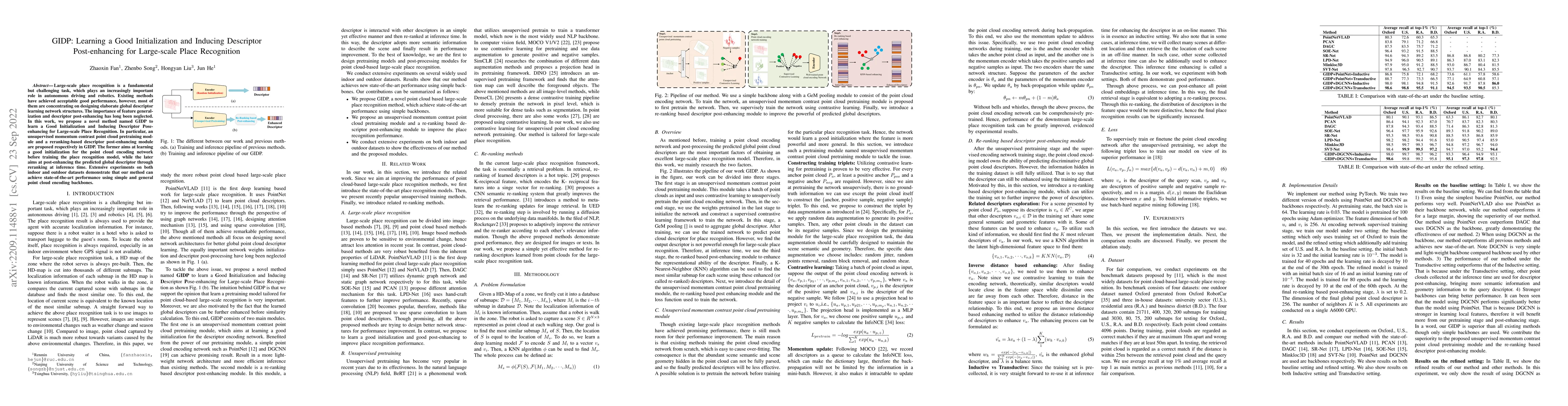 Thumbnail for GIDP: Learning a Good Initialization and Inducing Descriptor
  Post-enhancing for Large-scale Place Recognition
