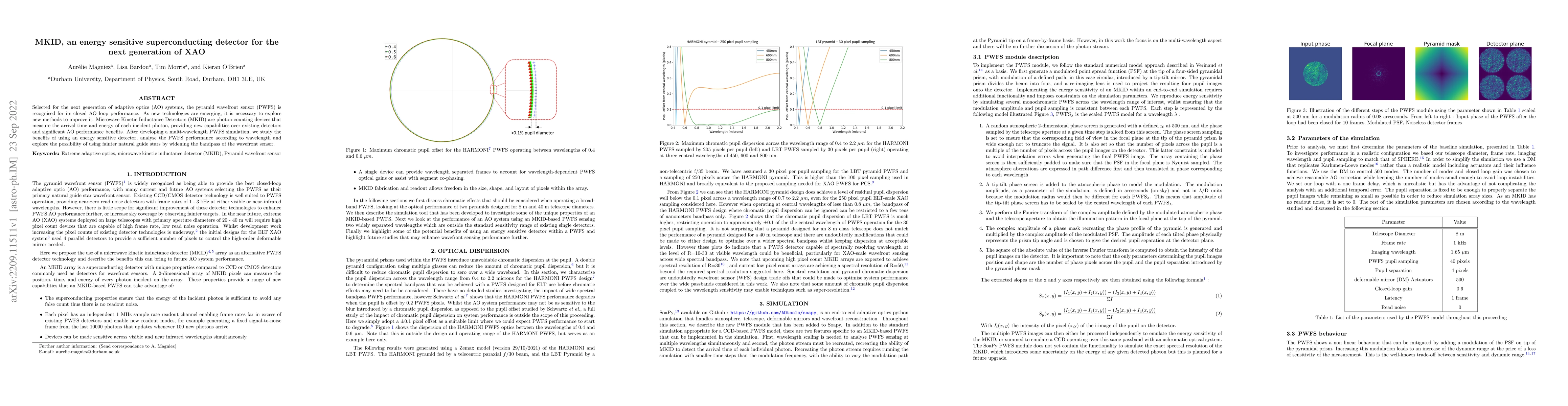 Thumbnail for MKID, an energy sensitive superconducting detector for the next
  generation of XAO